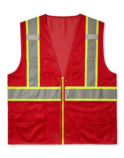 MAX Apparel MAX432 Enhanced Visibility Red Safety Vest