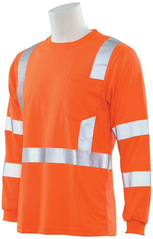ERB 9802S Class 3 Long Sleeve Hi Vis T-Shirt