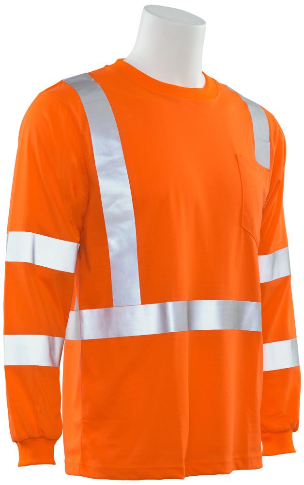 ERB 9802S Class 3 Long Sleeve Hi Vis T-Shirt