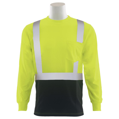 ERB 9007SB Long Sleeve Black Bottom Hi Vis Shirt