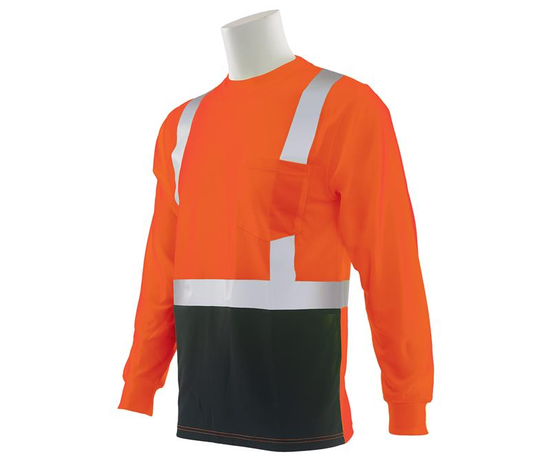 ERB 9007SB Long Sleeve Black Bottom Hi Vis Shirt