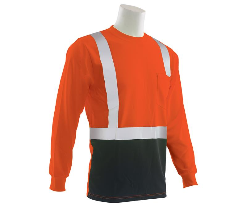 ERB 9007SB Long Sleeve Black Bottom Hi Vis Shirt