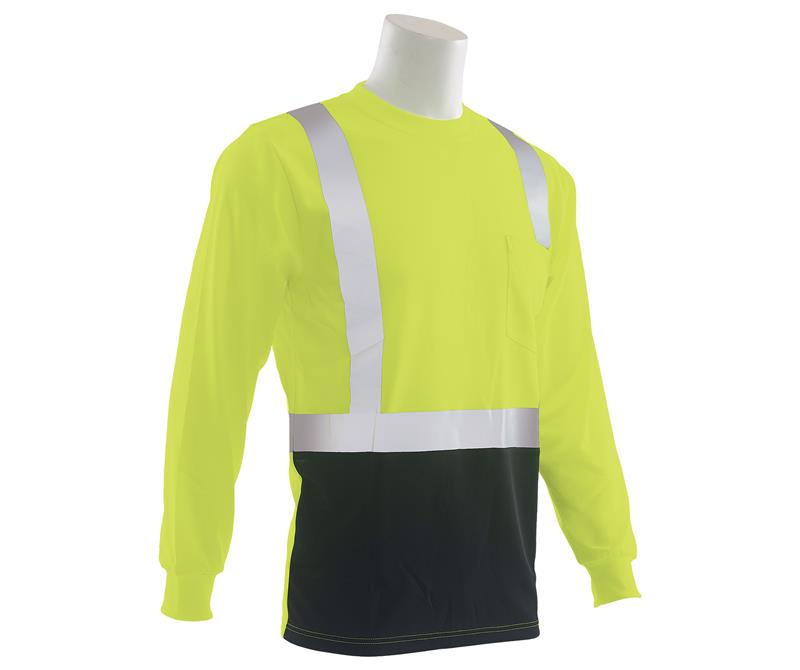 ERB 9007SB Long Sleeve Black Bottom Hi Vis Shirt