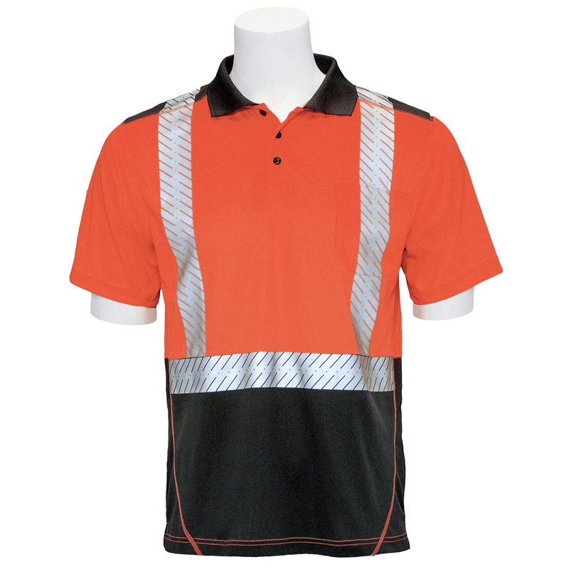 ERB 9100SBSEG Short Sleeve Hi Vis Polo