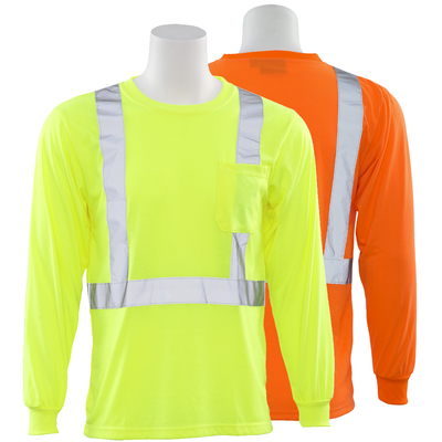 ERB 9602S Class 2 Hi Vis Long Sleeve T-Shirt