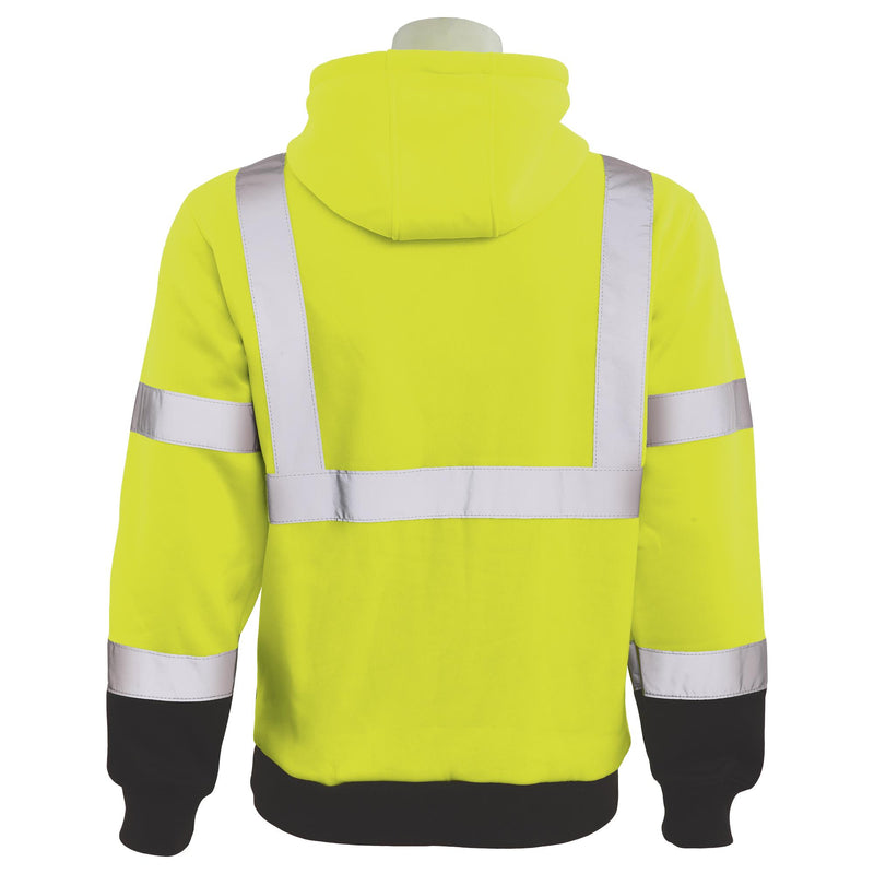 ERB W376B Hi Vis Pullover Sweatshirt, Black Bottom