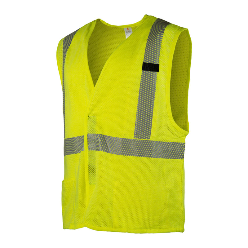 Flamesafe Flame Resistant Safety Vest, Ansi Class 2 Hi Viz Yellow