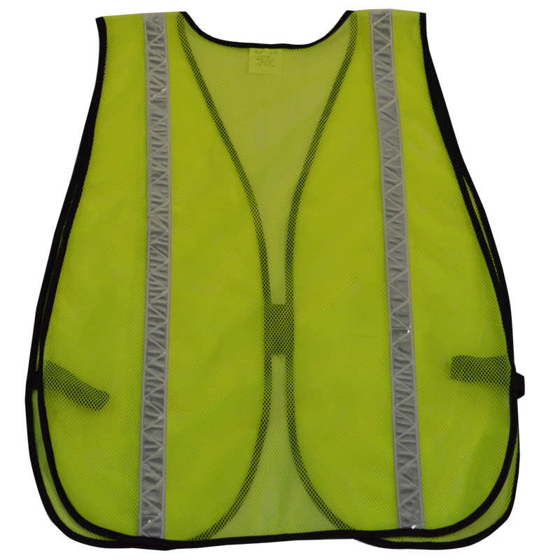 Lime ANSI Non-Rated Mesh Safety Vest, High Gloss Tape
