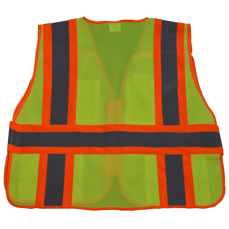 Petra Roc 5-Point Breakaway Public Safety Vest, Lime Mesh Back