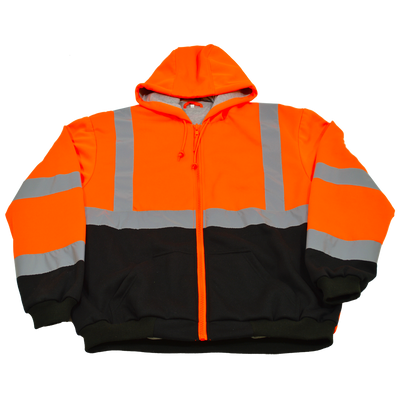 Petra Roc OBHSW-C3 ANSI 16 OZ Thermal Lined Class 3 Two Tone Hooded Zip-Up Sweatshirt
