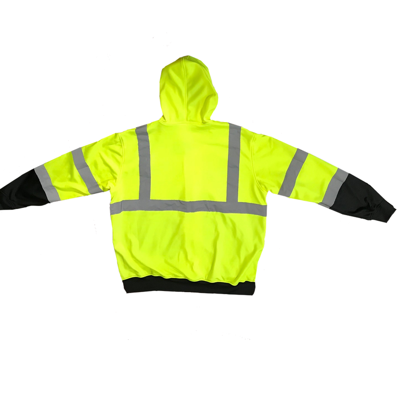 Petra Roc LBZHSW-C3 Class 3 Two Tone Black Bottom Hooded Sweatshirt