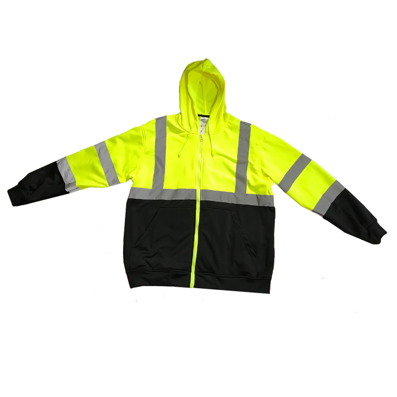 Petra Roc LBZHSW-C3 Class 3 Two Tone Black Bottom Hooded Sweatshirt