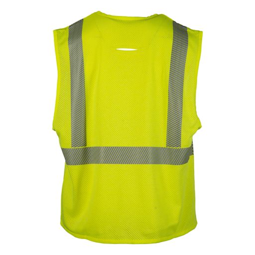Flamesafe Flame Resistant Safety Vest, Ansi Class 2 Hi Viz Yellow