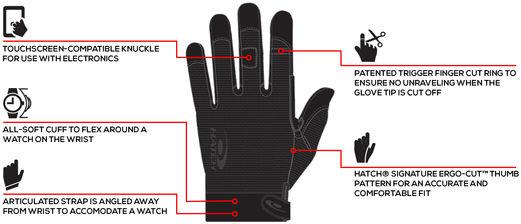 Hatch TSK331 Hi Viz Glove