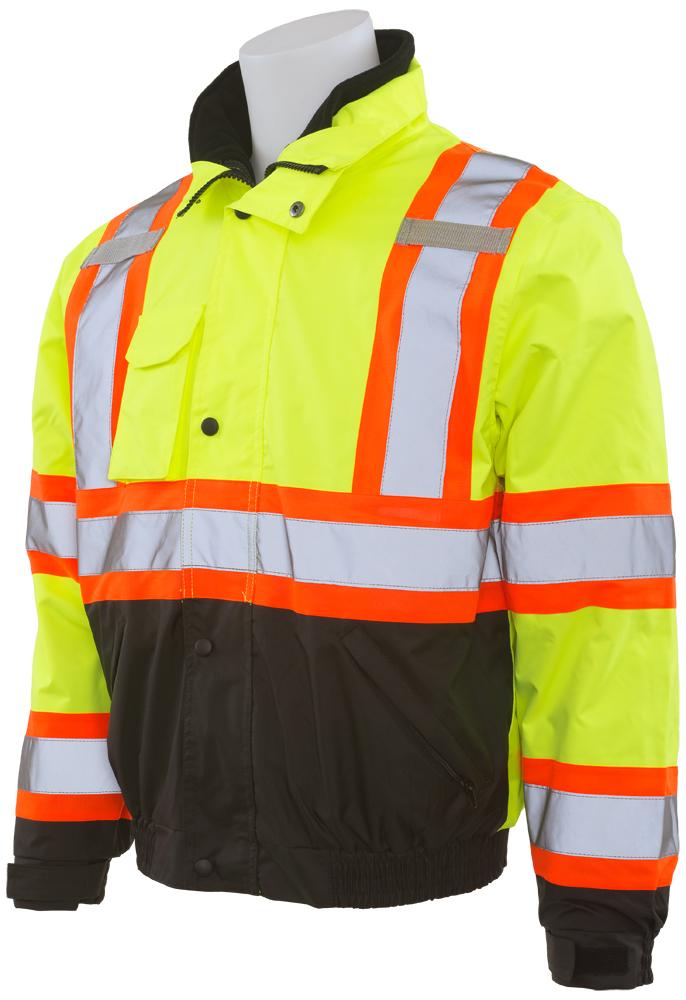 ERB W550 ANSI Class 3 Black Bottom Bomber Jacket