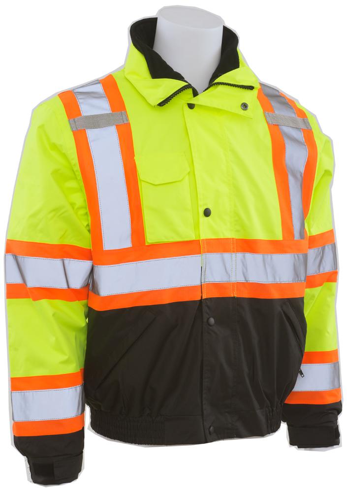 ERB W550 ANSI Class 3 Black Bottom Bomber Jacket
