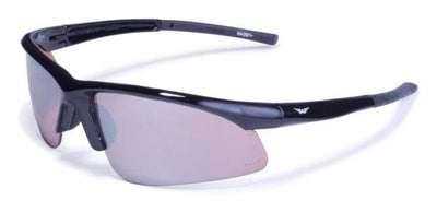 Global Vision Ambassador Safety Glasses with Driving Mirror Lenses, Gloss Black Frames