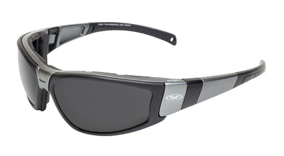 Global Vision Champ Charcoal Metallic SM Safety Glasses with Smoke Lenses