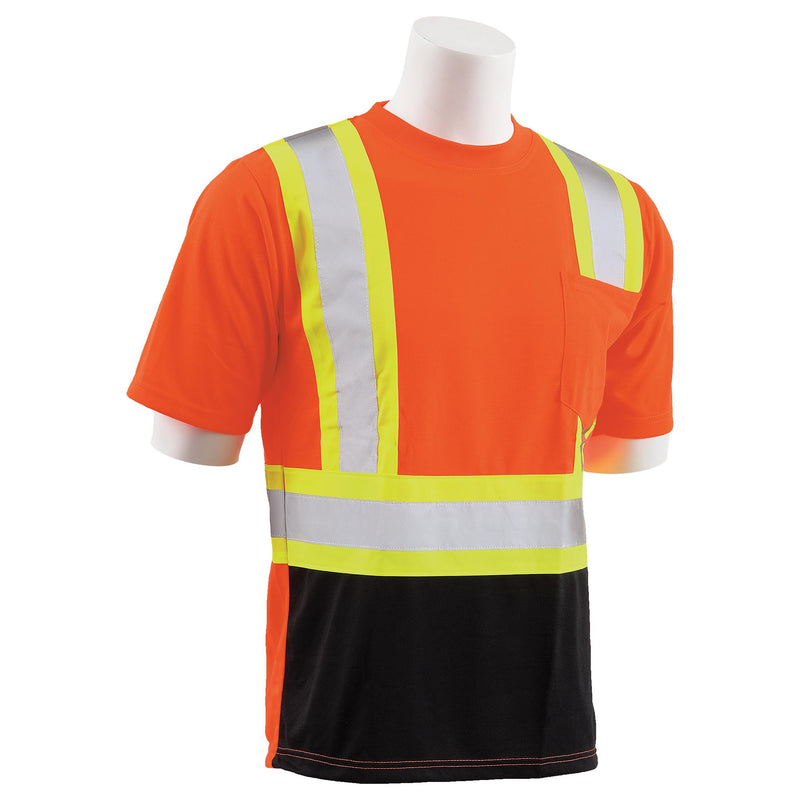 ERB 9601SBC Class 2 Hi Vis Short Sleeve T-Shirt with Contrasting Trim