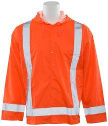 ERB S373D ANSI Class 3 High Visibility Orange Rain Jacket