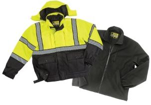 575 MFL Liberty Uniform ANSI 3, Three Season jacket with soft shell liner/ jacket, yellow / black