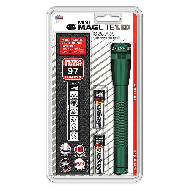SP22 Mini Maglite 2 AA-Cell LED Flashlight w/ Holster