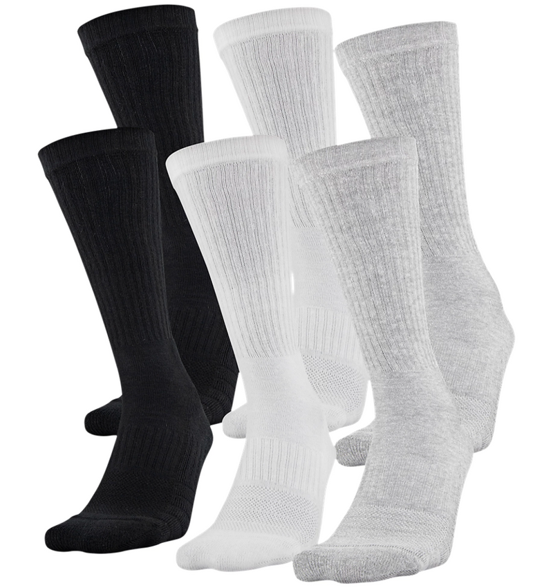 Unisex UA Training Cotton Crew 6-Pack Socks