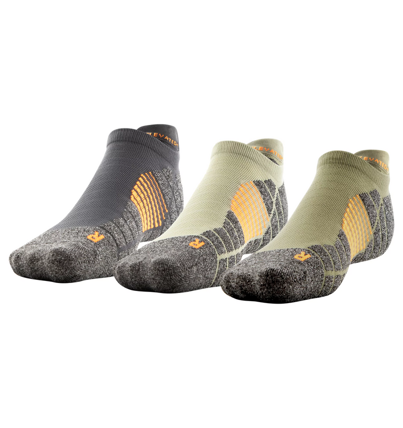 UA Elevated+Performance No Show Socks 3-Pack