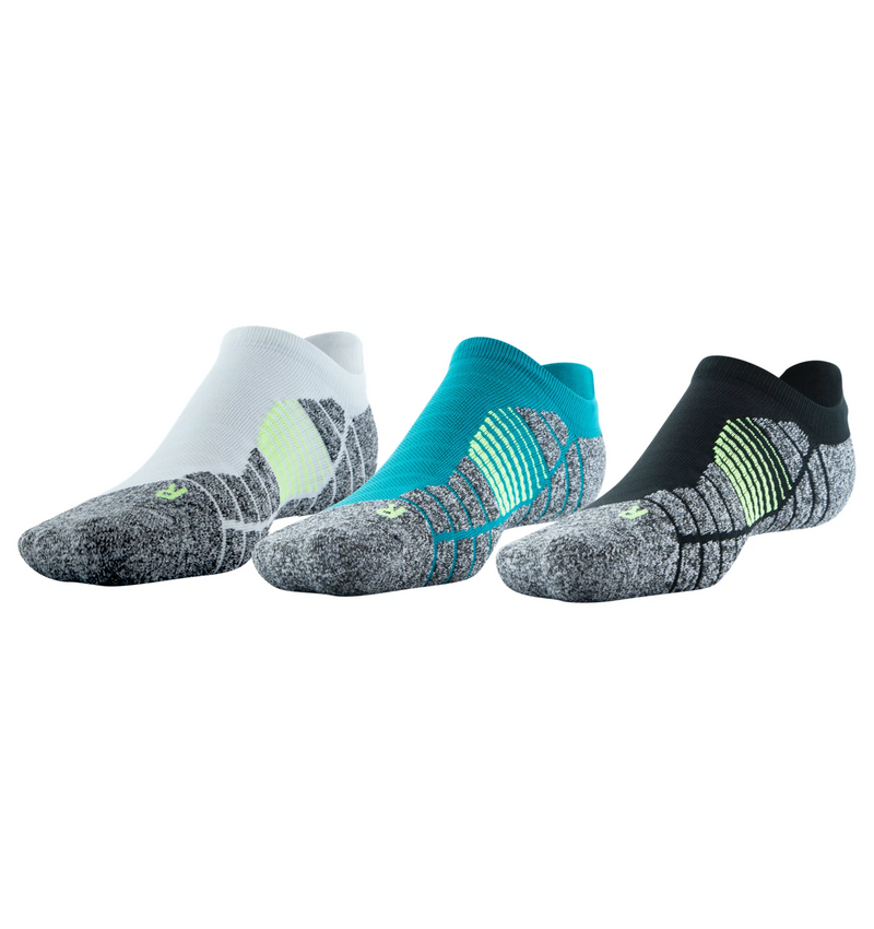 UA Elevated+Performance No Show Socks 3-Pack