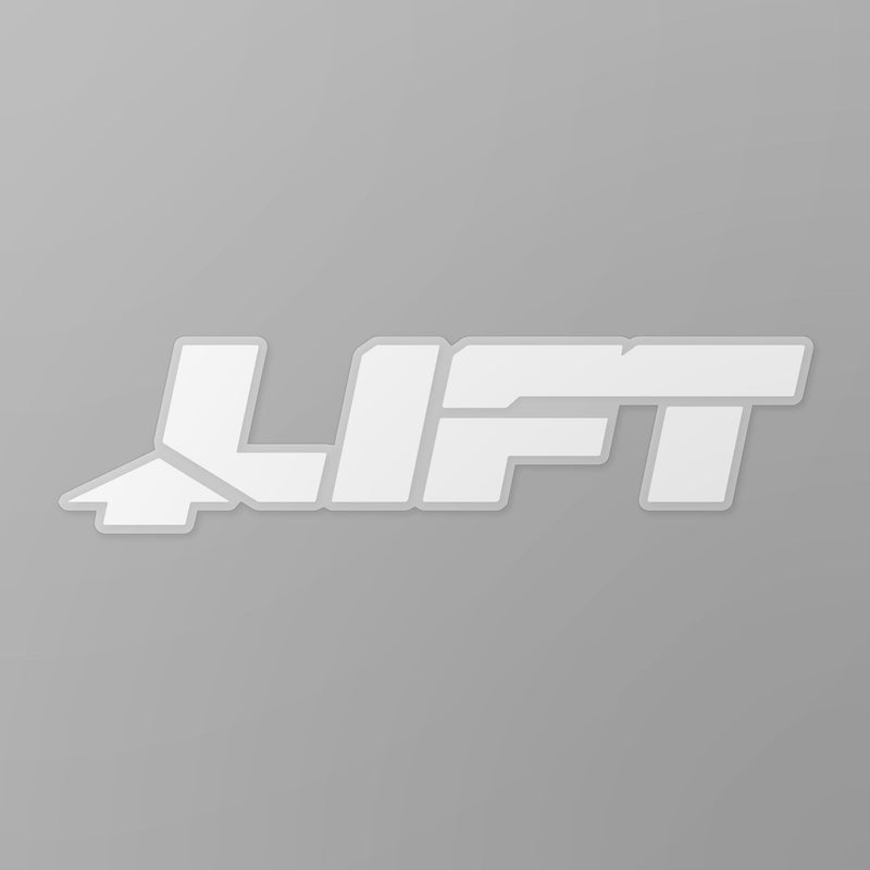 LIFT Safety 8" White Sticker