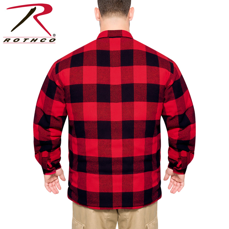 Rothco Buffalo Plaid Quilted Lined Jacket - Red