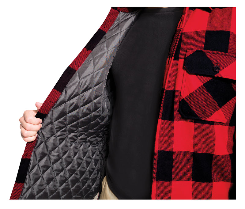 Rothco Buffalo Plaid Quilted Lined Jacket - Red