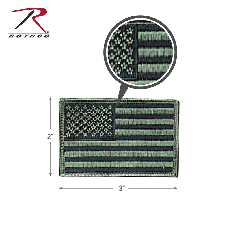 Rothco Mini US Flag Patch With Hook Back