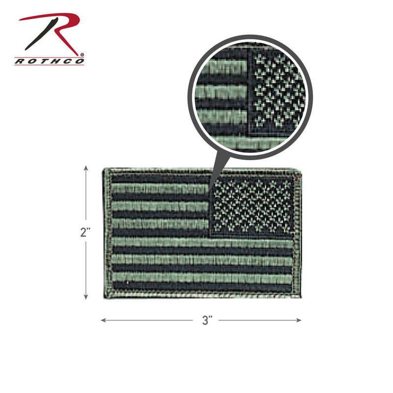 Rothco Mini US Flag Patch With Hook Back