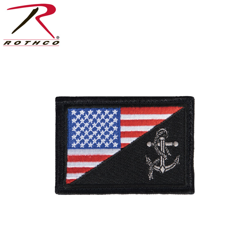 Rothco Mini US Flag Patch With Hook Back