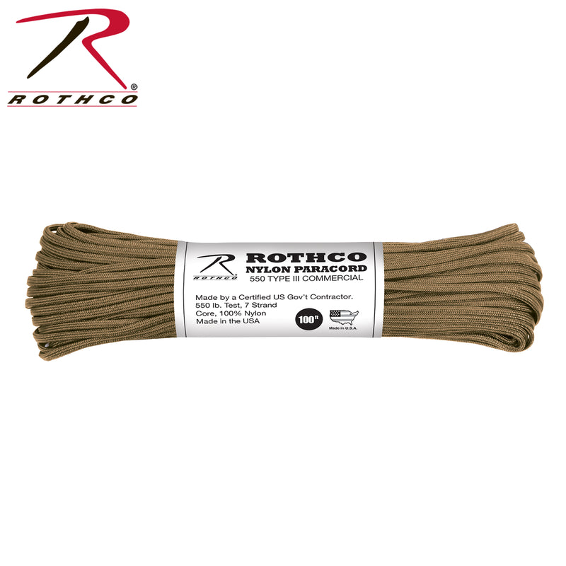 Rothco Nylon Paracord Type III 550 LB