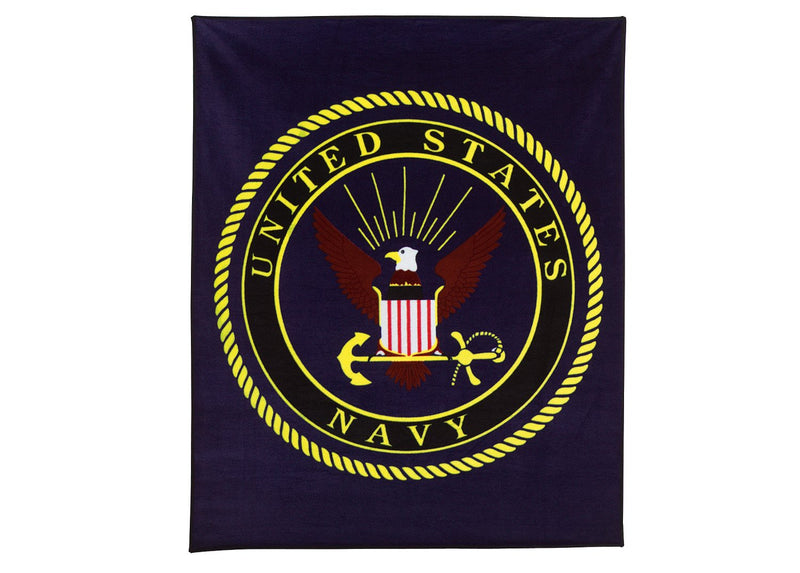 Rothco US Navy Military Insignia Fleece Blanket