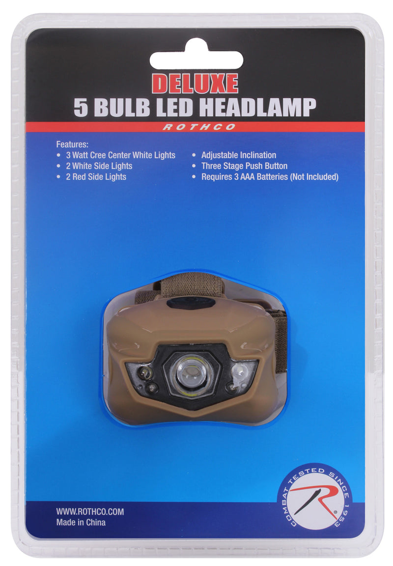 Rothco 5 Bulb LED Headlamp