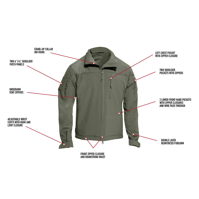 Rothco Stealth Ops Soft Shell Tactical Jacket
