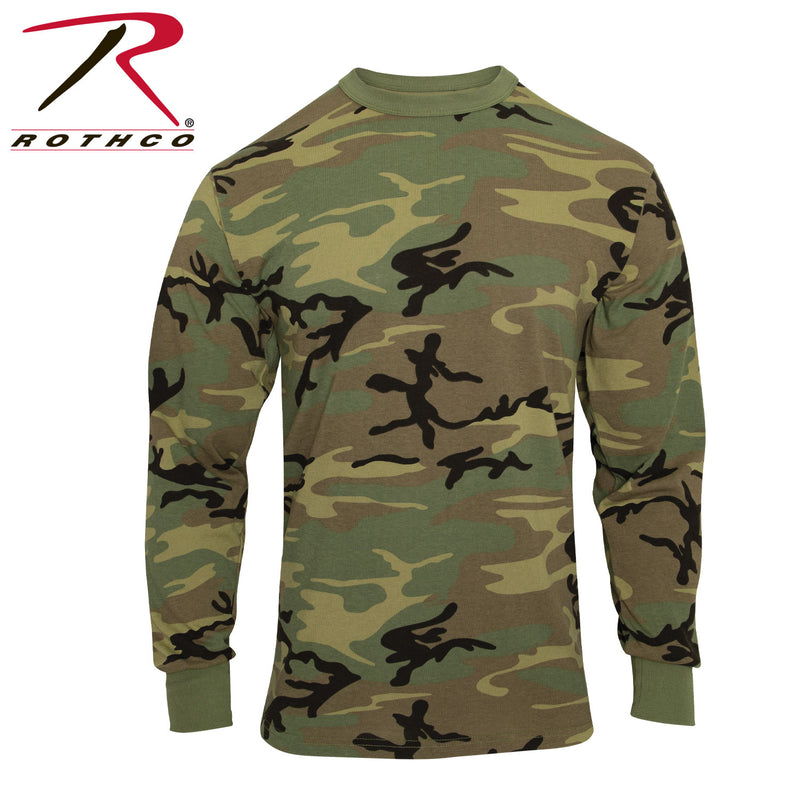 Rothco Long Sleeve Vintage T-Shirt - Woodland Camo