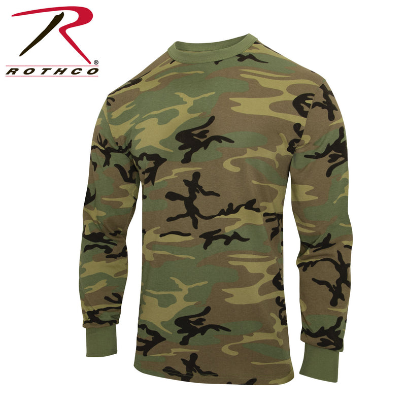 Rothco Long Sleeve Vintage T-Shirt - Woodland Camo