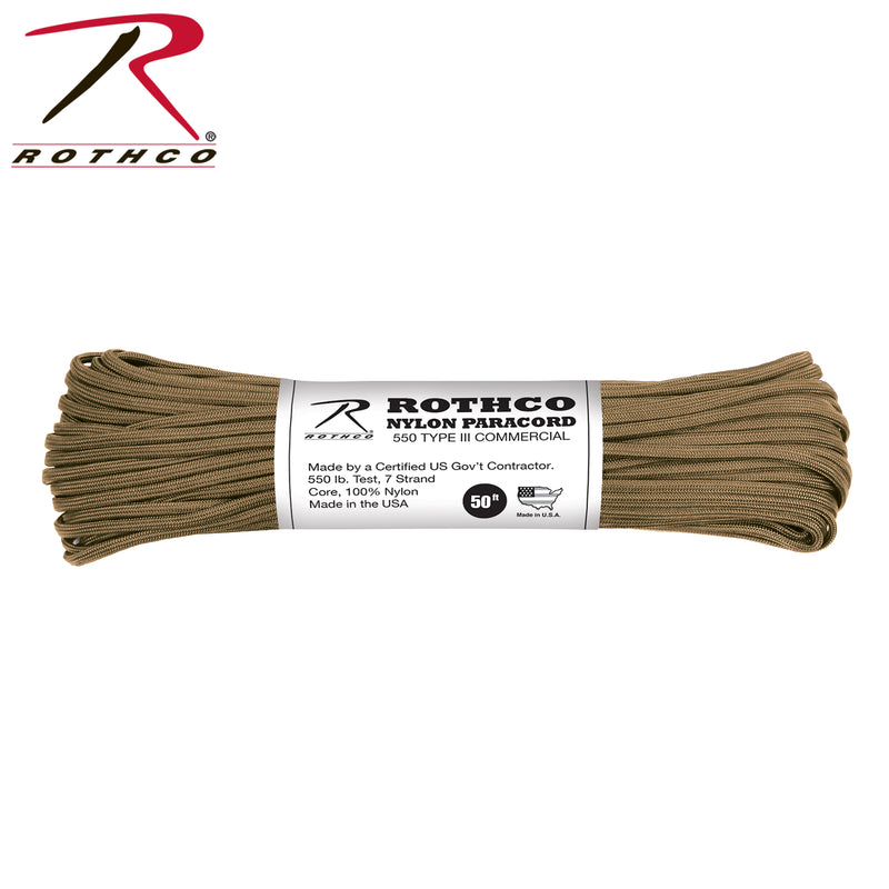 Rothco Nylon Paracord Type III 550 LB