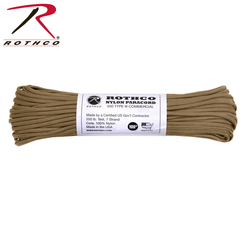 Rothco Nylon Paracord Type III 550 LB