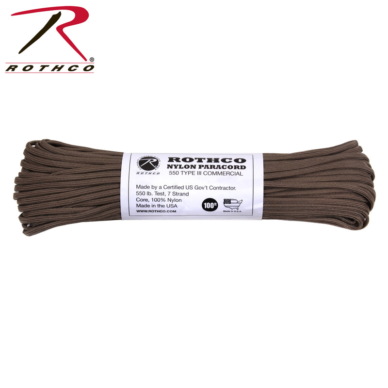Rothco Nylon Paracord Type III 550 LB