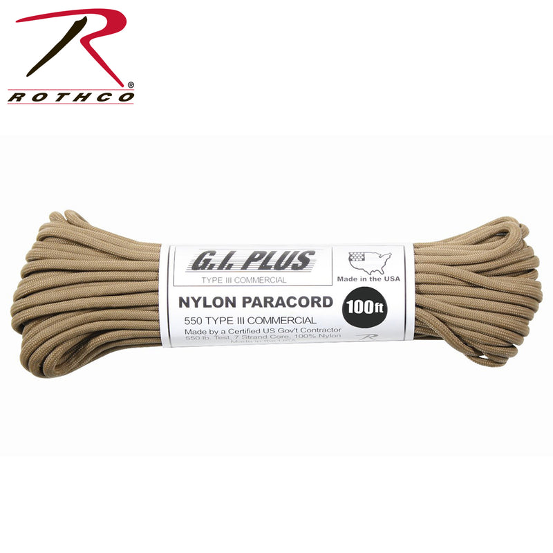 Rothco Nylon Paracord Type III 550 LB