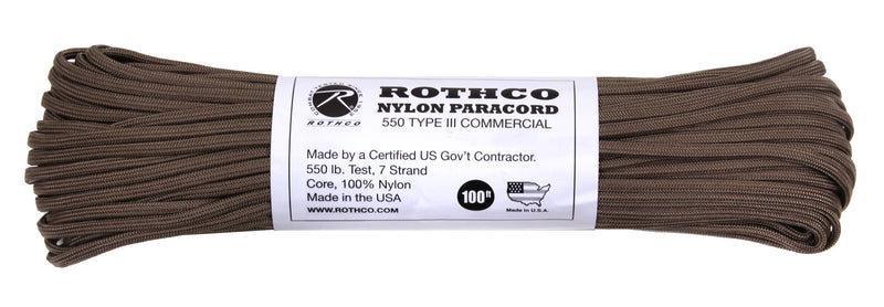 Rothco Nylon Paracord Type III 550 LB