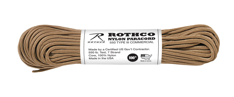 Rothco Nylon Paracord Type III 550 LB