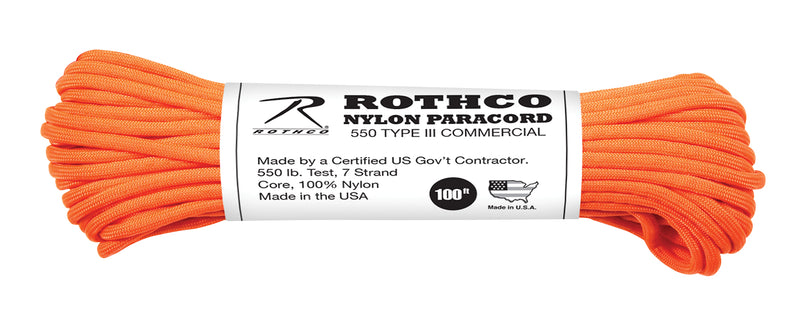 Rothco Nylon Paracord Type III 550 LB