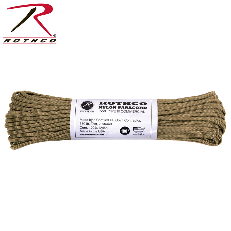 Rothco Nylon Paracord Type III 550 LB