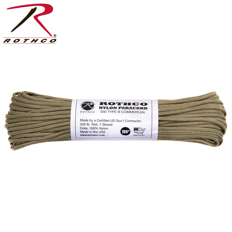 Rothco Nylon Paracord Type III 550 LB